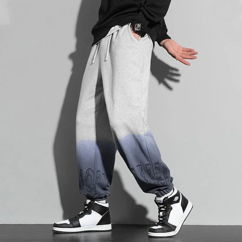 Man Sports Pants Summer Sweatpants for Men Hiphop Cropped Trousers Thin Jogging Original Clothing Korean Y2k In 250704