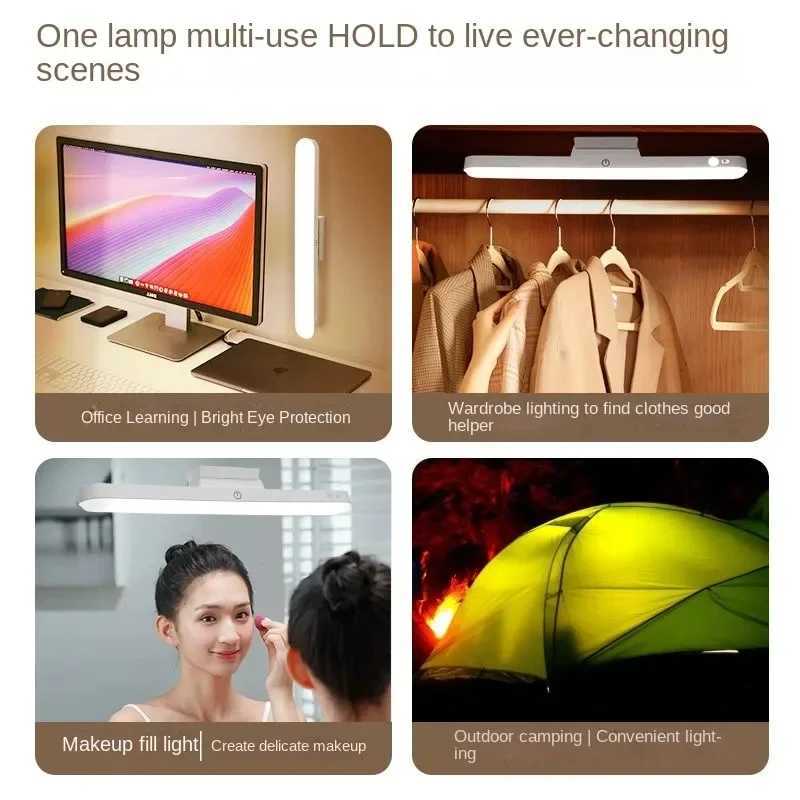 LED Magnetic Eye Protection Remote Reading Switch Desk Lamp Three-speed Stepless Dimming USB Rechargeable Study Lamp XJ250703