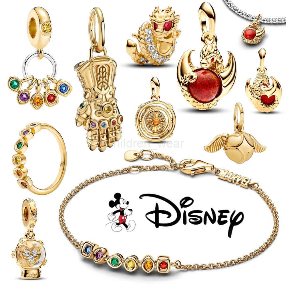 Disney New Disney Dragon Family Alliance Series Charms Dangle Beads Fit Original Pan Bracelet Necklace DIY Charm Original Jewelry Making W20250712