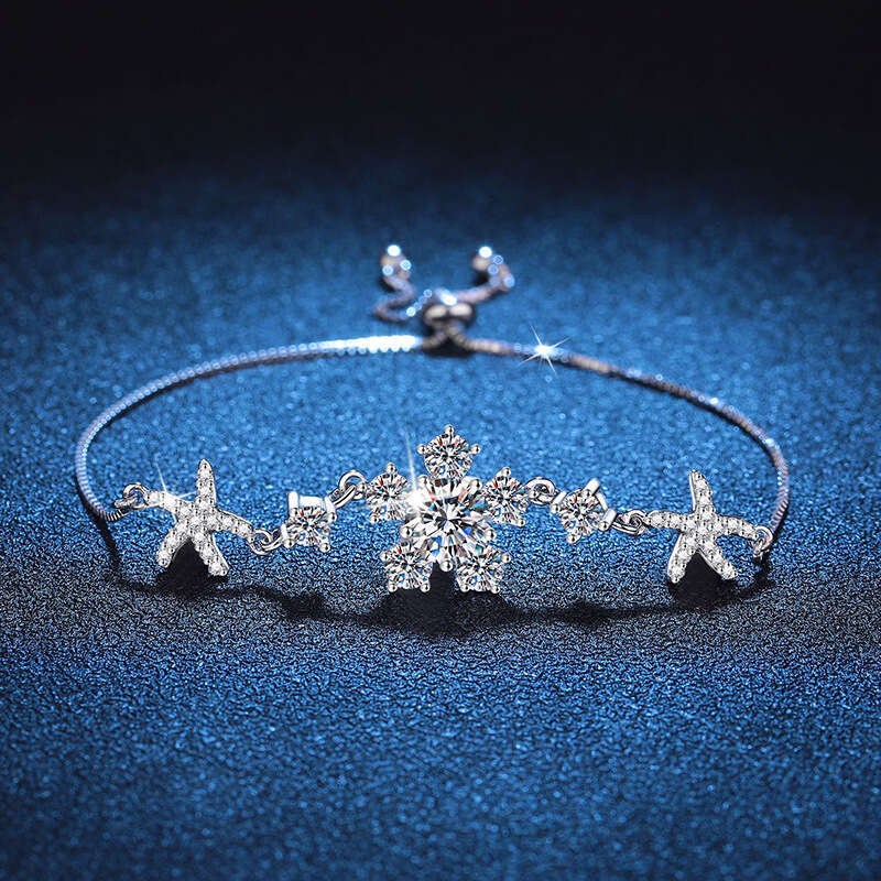 Live Pure S925ier for Women, Lively S925tarfiS925h 1 caratS925 AdjuS925table MoiS925S925anite Bracelet c9b