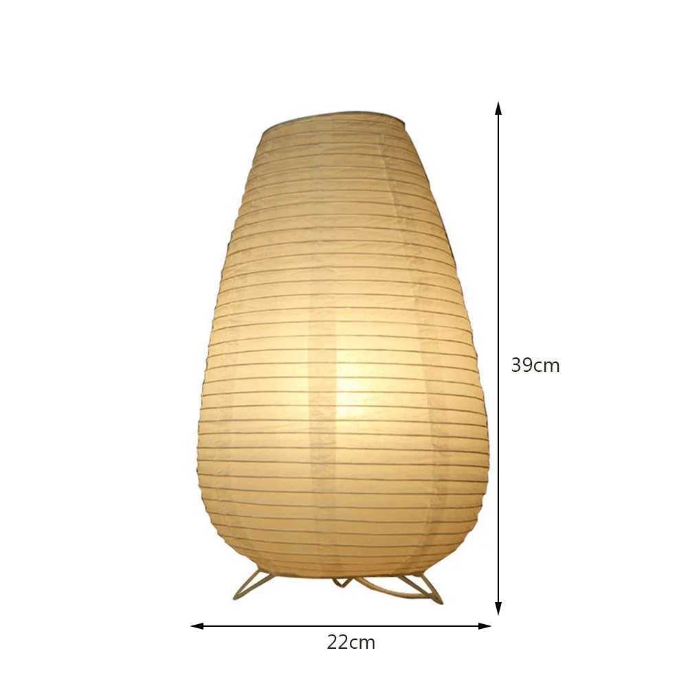 DIY Nordic Paper Lantern Table Lamps Japanese Style Modern Living Study Room Bedroom Bedside LED Night Lighting Home DecorationsXJ250703