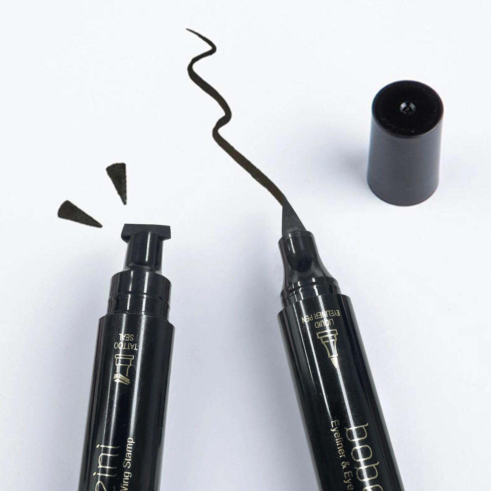 High Quality Stamp pen Easy-On Mineral Liquid Eyeliner Pen Quick-Drying Smudge-Free for Beginners Eye Makeup 250704
