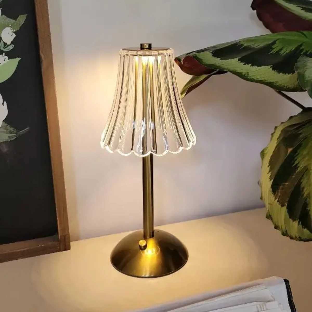 Crystal Romantic Table Lamp - Suitable for bedroom desk and dining room decoration retro touch table lamp XJ250703