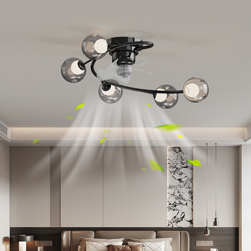 Modern Ceiling Fan with LED Light Fixture for Home Decor