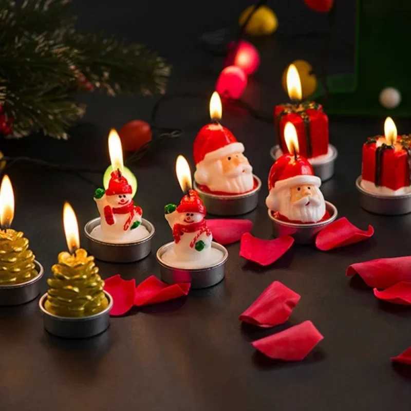 3pcs Creative Christmas Snowman Gingerbread Man Christmas Candle Aromatherapy Gift Set Home Decoration Handmade Birthday Gifts W250704