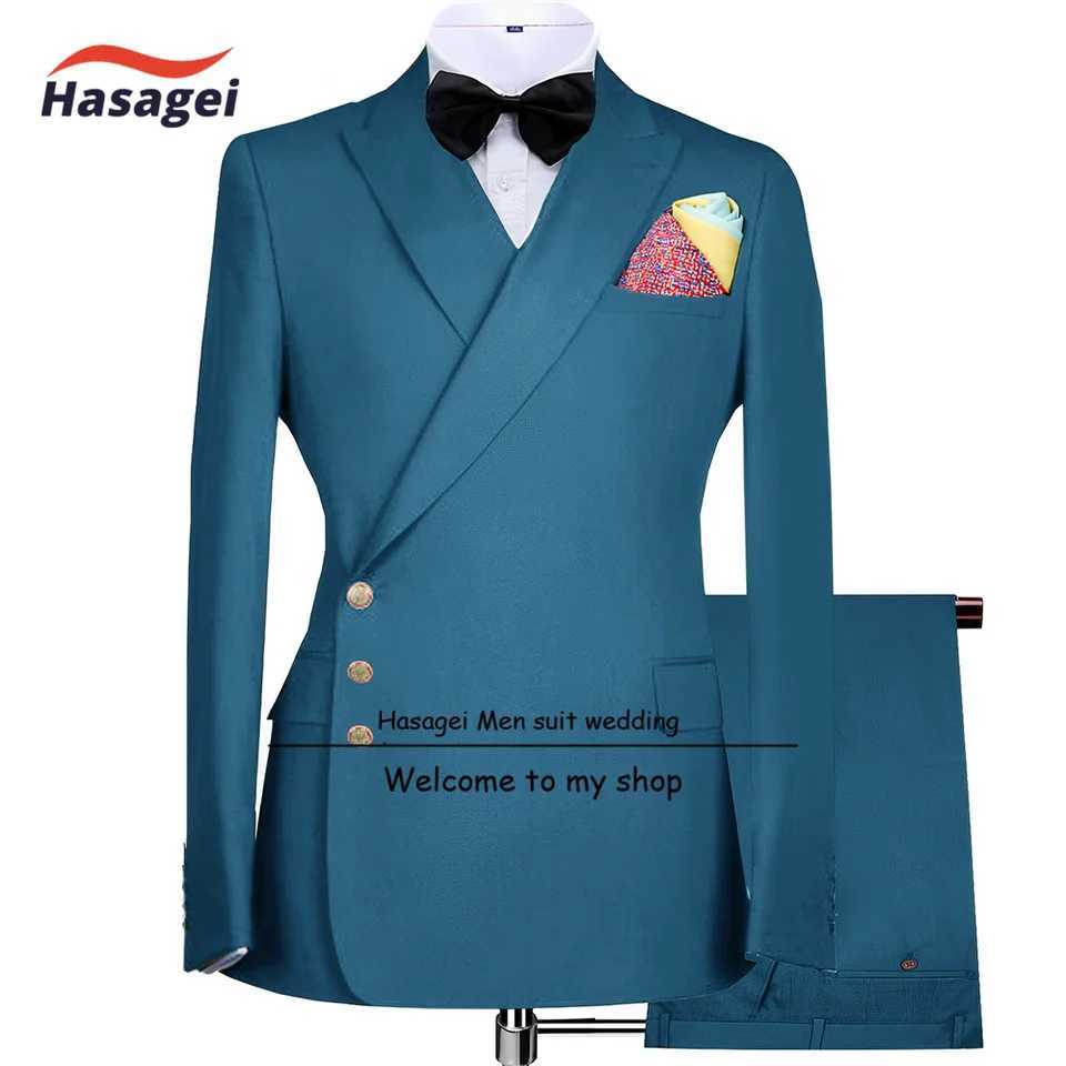 2023 New Mens Suit Jackets and Pants 2-piece Set Elegant Wedding Tuxedo Blazer for Men Custom Clothes X250704