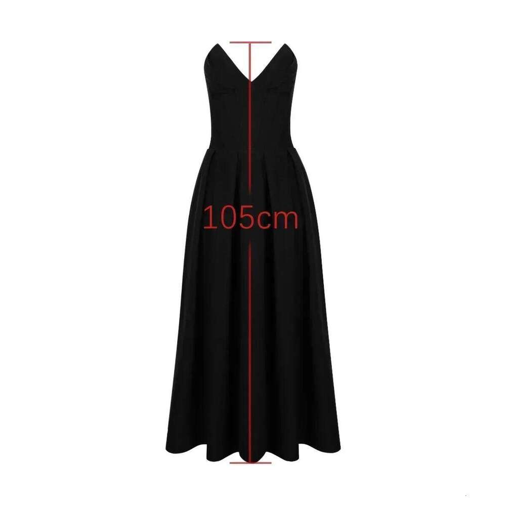 Suninheart Black Elegant Wedding Events Sexy Strapless Corset Dress Midi Christmas Party Dresses for Women Clothing