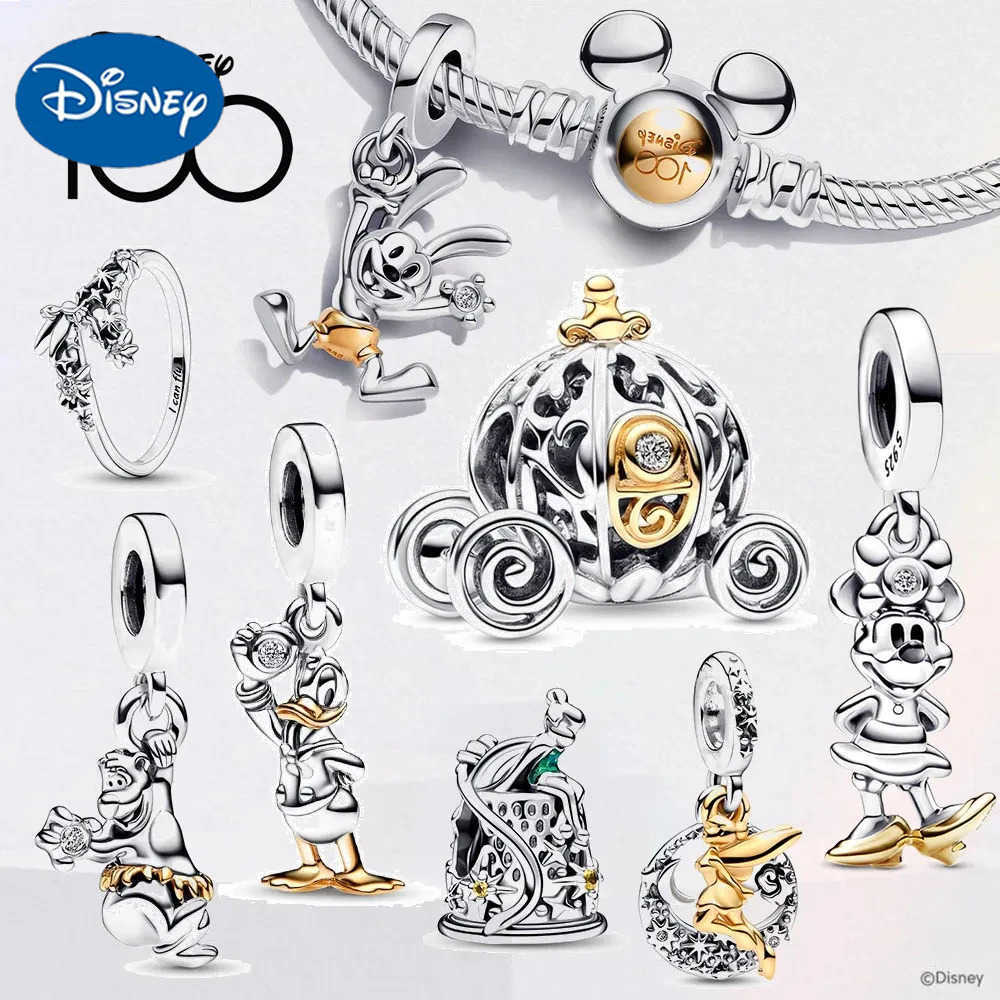 Disney 100th Anniversary Charm Beads Suitable Fits Original Bracelet DIY Birthday Jewelry Making W20250704