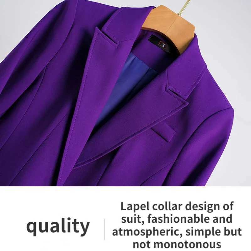 Blazers Fashion High-quty Office Suit Jacket and Trousers 2-piece Set New Waist Suit Temperament Suits for Women X250704