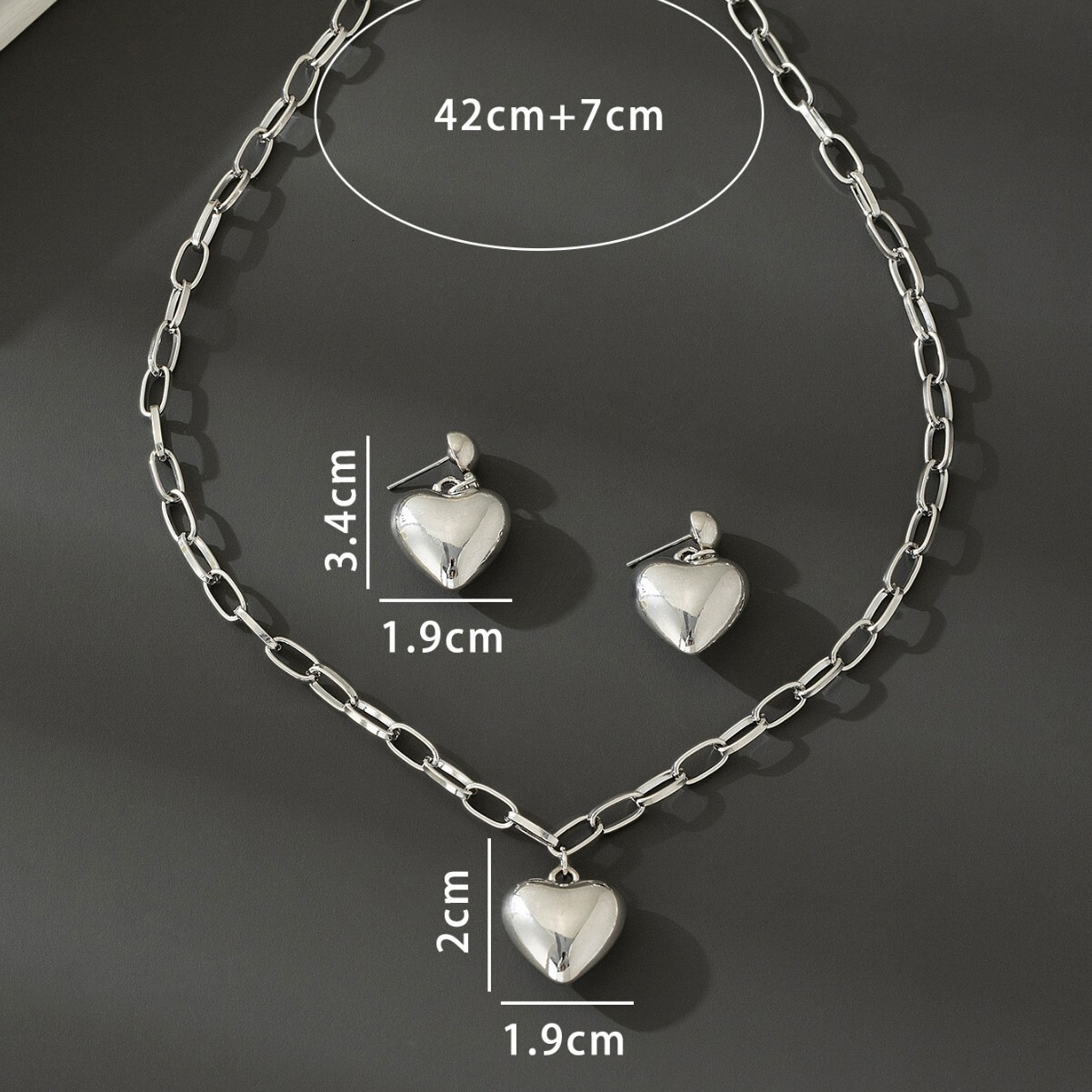 New Jewelry Heart Pendant Fashion Versatile Women's Clavicle Chain Heart-shaped Necklace for Women
