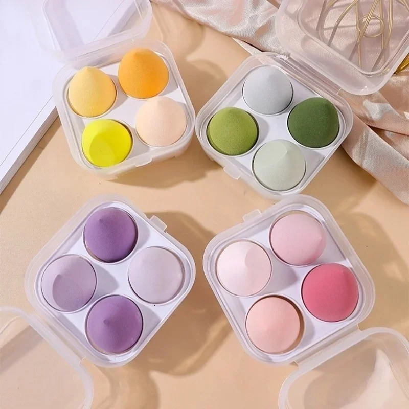 4Pcs Makeup Sponge Professional Cosmetic Puff for Foundation Beauty Make Up Blender Powder Wet and Dry Combined Accessories Tool 250625