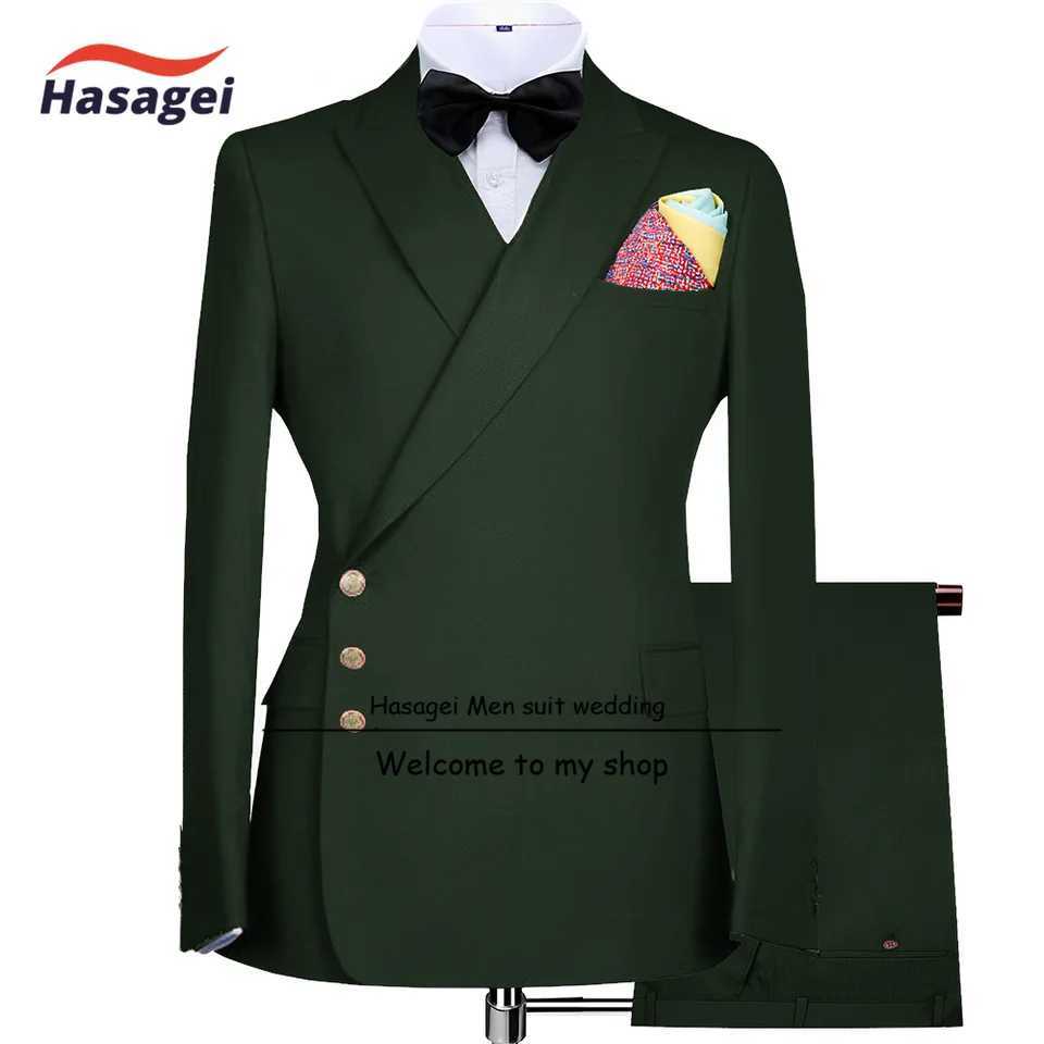 2023 New Mens Suit Jackets and Pants 2-piece Set Elegant Wedding Tuxedo Blazer for Men Custom Clothes X250704