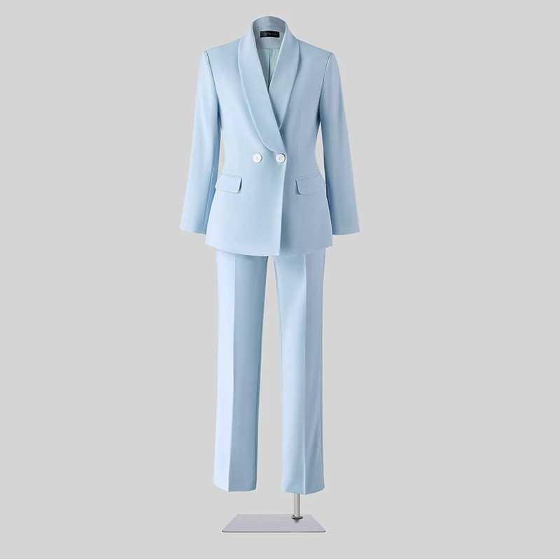 ZJYT Spring Autumn Womens Blazer And Pants Set Elegant Business Chic Formal One-Button Jacket Trousers Suit Two Piece Outfit X250704