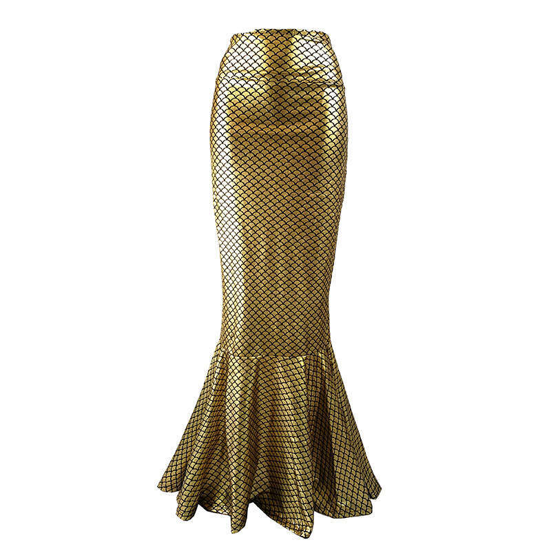 European and American Hot-Selling Sexy Mermaid High-Waisted Fishtail Midi Dress 2025 Elegant Versatile New Trendy Fashion Ins