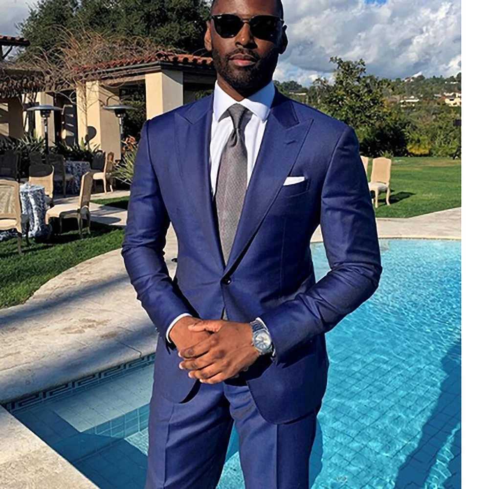 Fashion Beige Blue One Button Wedding Tuxedos Groom Men Suits Groomsmen Formal Suits (Jacket+Pants+Tie) mens suit terno X250704