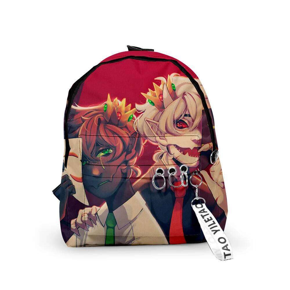 Novelty Dream Ranboo Boys/Girls pupil School Bags 3D Print Keychains Oxford Waterproof Cute Small Backpacks