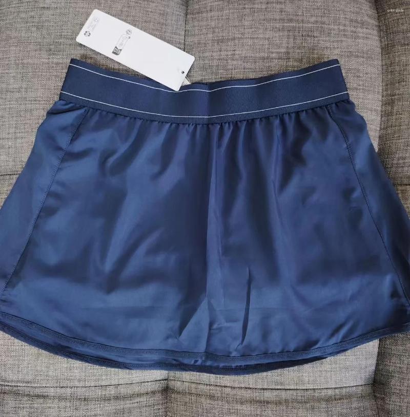 Women's Skirts Accolade Yoga Letter Jacquard Elastic Tennis Skirt Women's Quick-drying Sports With Pocket Running Fitness Casual Skirts