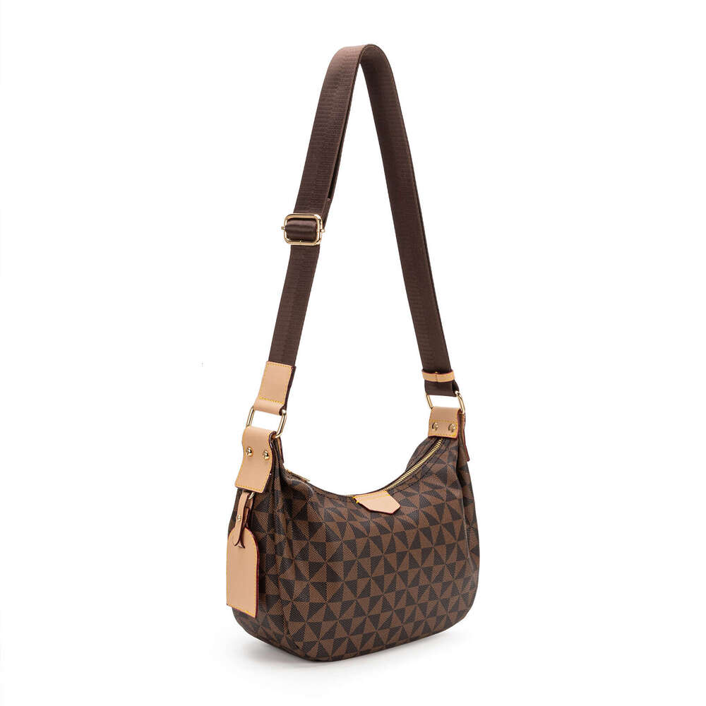Lanjia Lacel Urwebin New Bags Wide Strap High Quality Plaid Print Single Shoulder Underarm Dumpling Casual Versatile Large Capacity Crossbody Bag C