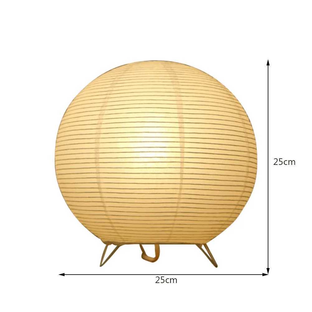 DIY Nordic Paper Lantern Table Lamps Japanese Style Modern Living Study Room Bedroom Bedside LED Night Lighting Home DecorationsXJ250703