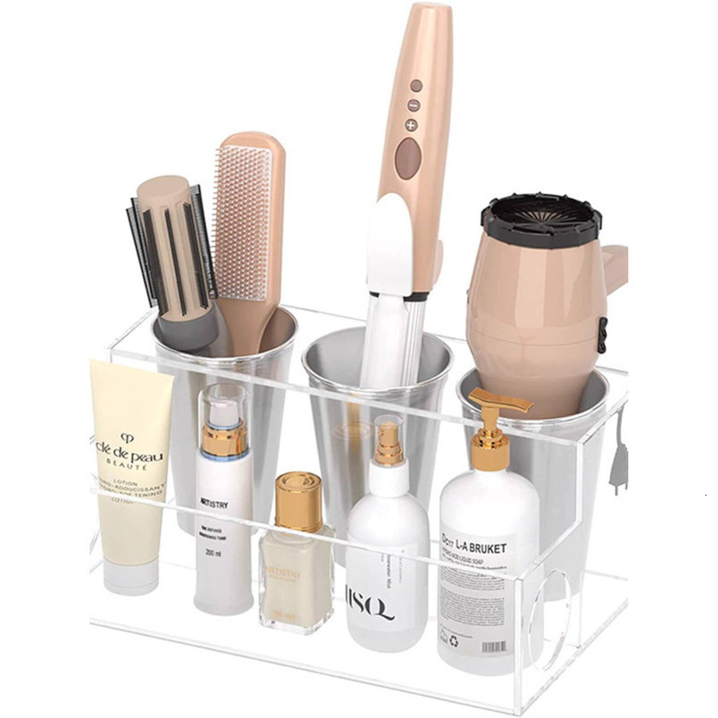 Acrylic Dryer Storage Rack Bathroom Toiletries Organizer Home Hair Care Tools Makeup Box