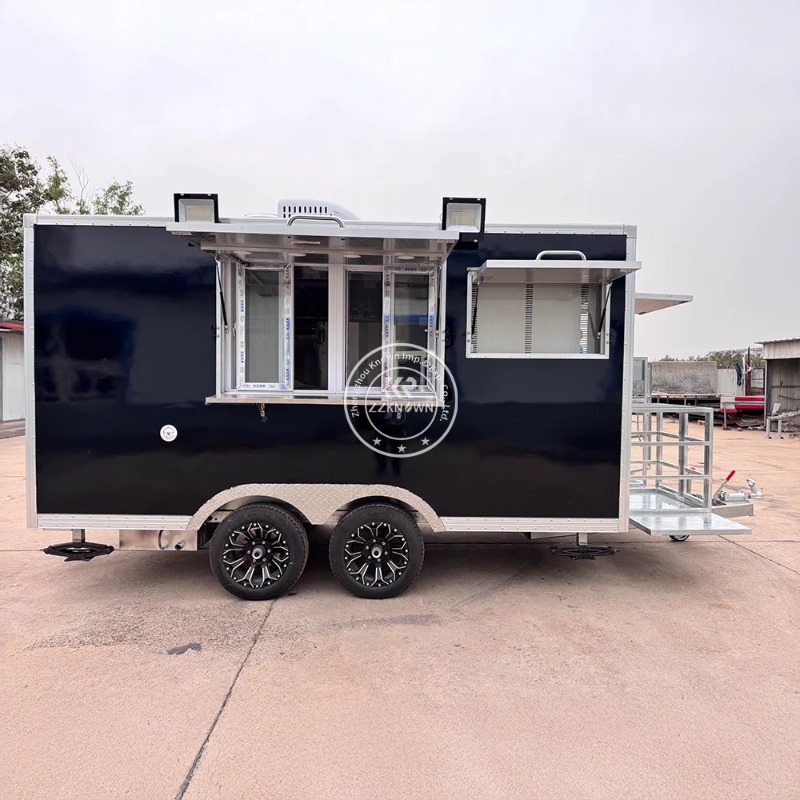 Multifunctional Customizable Food Trailer Coffee Concession Bar Pizza BBQ Food Cart for Event Wedding