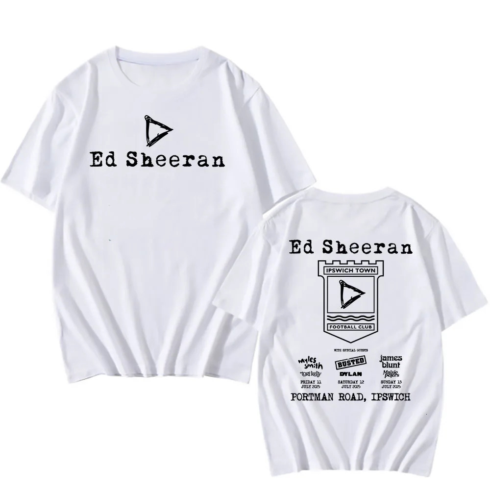 Ed Sheeran Play Tour 2025 Tshirt Cotton Men Women Summer Tshirts Fashion Loose Unisex Streetwear Hip Hop Graphic Clothing 250625