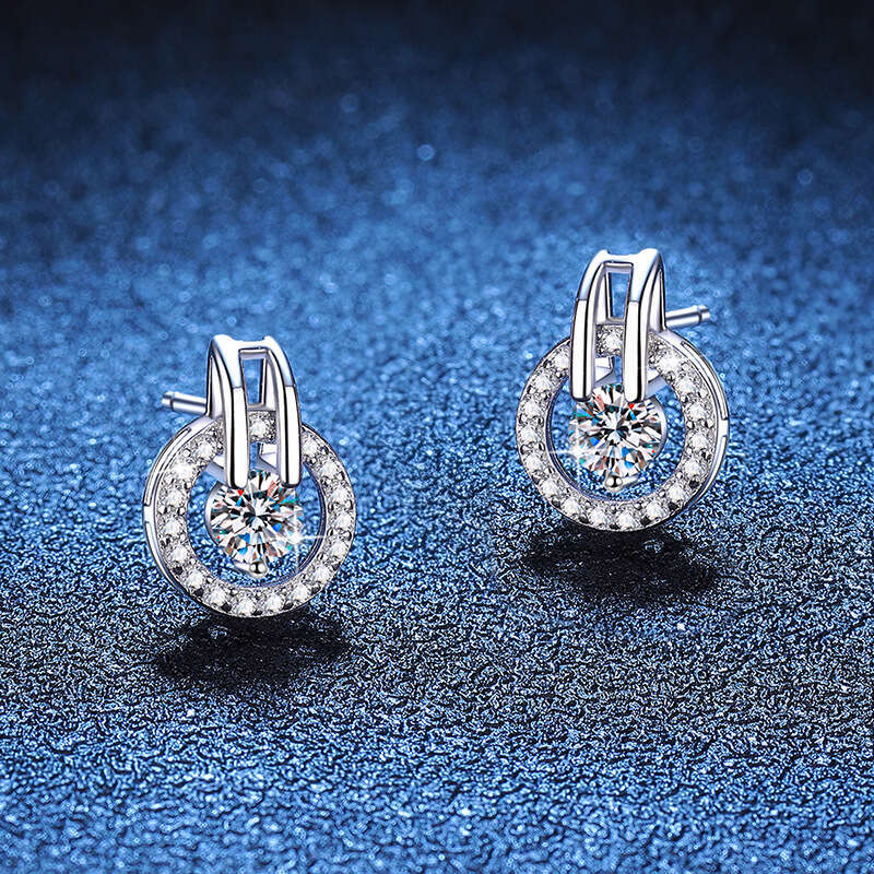 S925 Pure S925ier for Women, Unique S925tarry S925ky EarringS925, D Color MoiS925S925anite EarringS925 38b