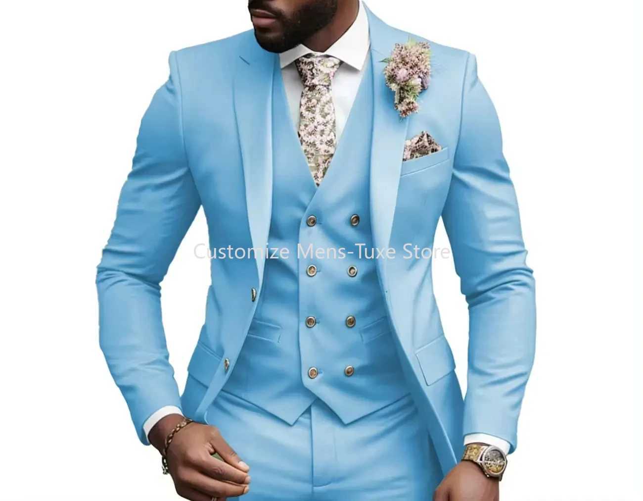 Latest Men Suits 3 Pieces Set Formal Business Slim Fit Suit for Men Wedding Groom Prom Tuxedos Luxury Men Dress Coat Vest Pants X250704