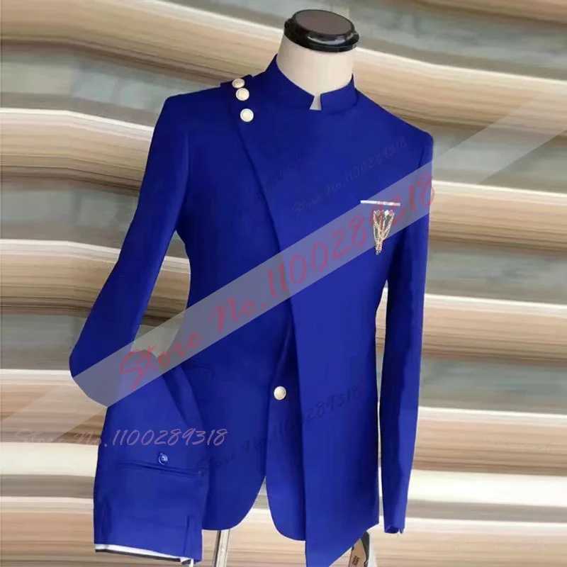 2024 Latest Coat Pant Design Navy Costume Homme Mariage Formal Fashion Slim Fit Suits For Men Groom Wedding Suit Tuxedo 2PCS X250704