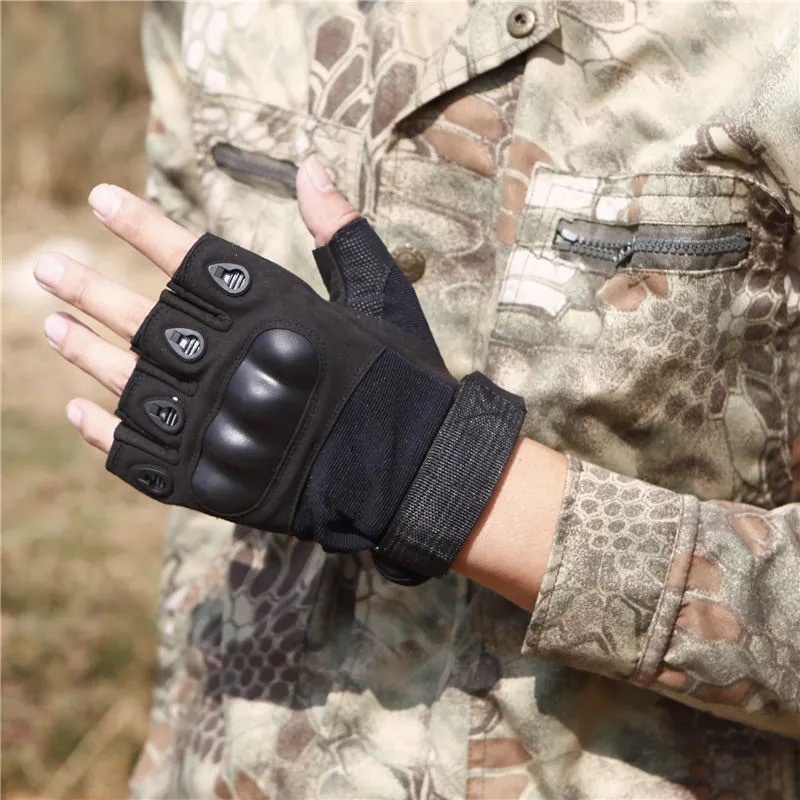 Tactical gloves fingerless glove men outdoor active cycling hiking rock climbing fishing hunting breathable anti slip wearproof gloved unisex size m-x