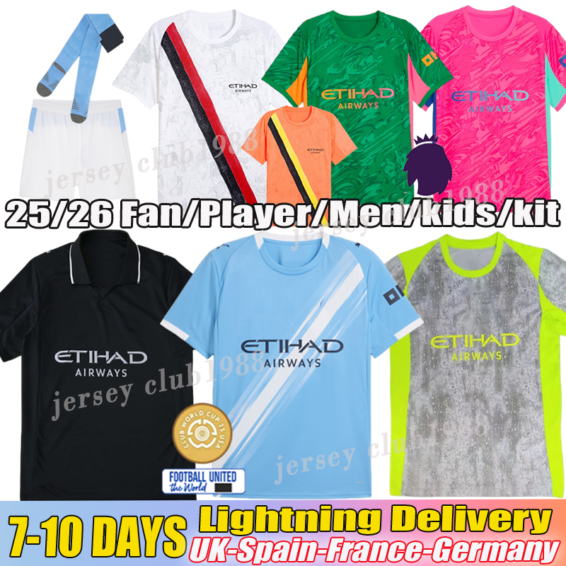 Soccer Jerseys man citys shirt Erling Haaland jersey Rodrigo Kevin De Bruyne shirt Phil Foden Jack Grealish football Jerseys Kit man city 25 26 kids