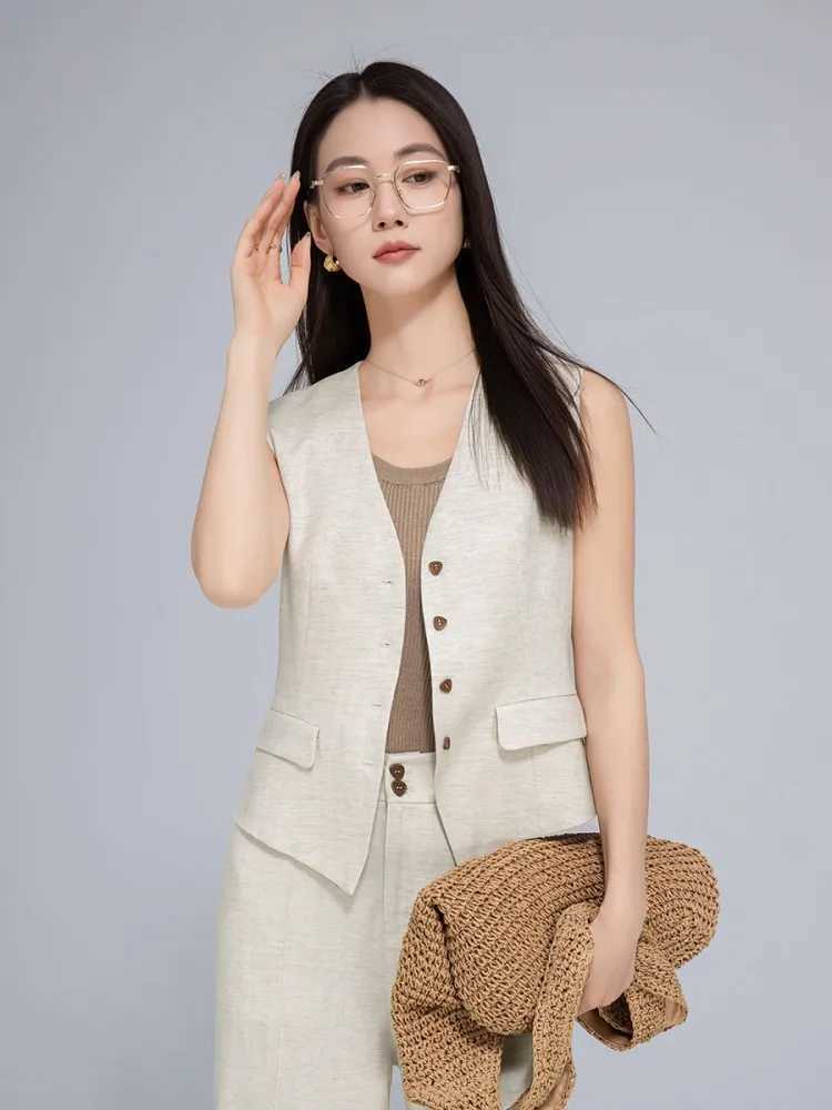 Summer Office Women Single Breasted Slveless Vest High Waist Wide Leg Pants Two Piece Set Casual Harajuku Matching Set Outfit X250704