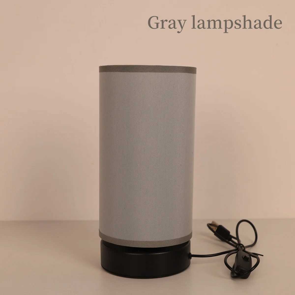 Modern Minimalist Fabric Warm Light Desk Lamp USB Switch Bedroom Bedside Ambient Light Living Room and Study Decoration XJ250703