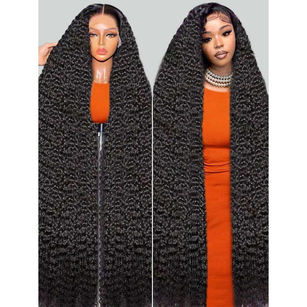 300% Density 13x4 360 Deep Wave Frontal Curly HD Lace Wig 13x6 Ready To Wear 7x5 Glueless Wigs Human Hair