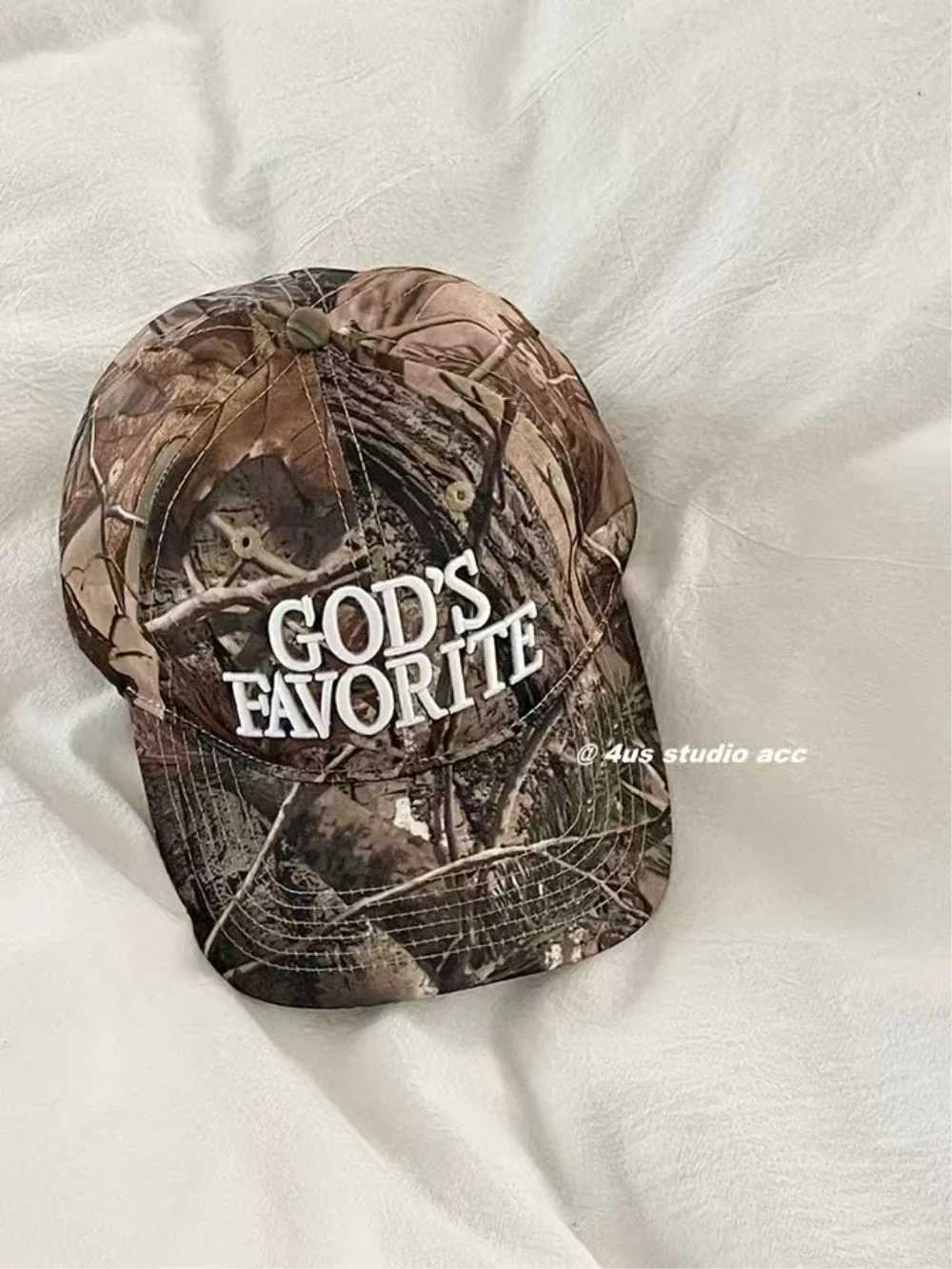 European and street fashion brand three-dimensional embroidery camouflage baseball cap wens face small wild peak hat X250704