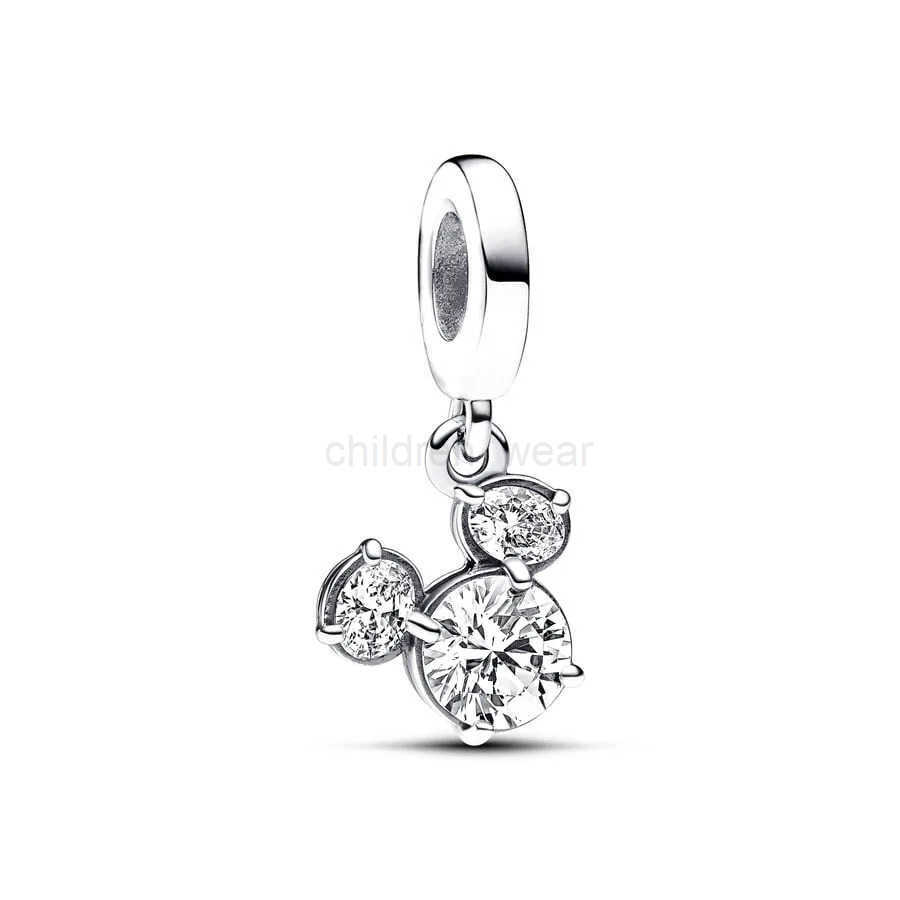 DISNEY 2024 Disney Charm Mickey Mouse And Minnie Mouse Pendant Fits Original Bracelet DIY Charms Women Exquisite Jewelry W20250704