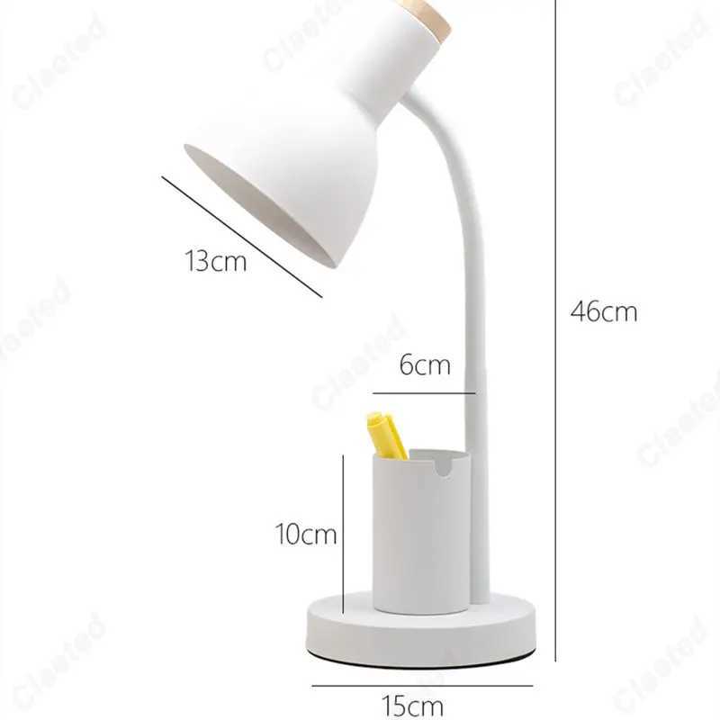 Creative Desk Lamp With Pen Holder Nordic Cute Light Neat Table Room Desks Computer Offices Baby Night Decoration BedroomXJ250703