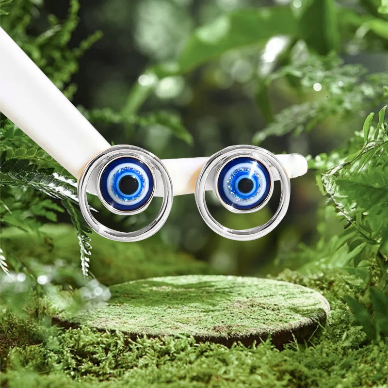 Devil's Turkish Blue Eye Niche Charm Earrings