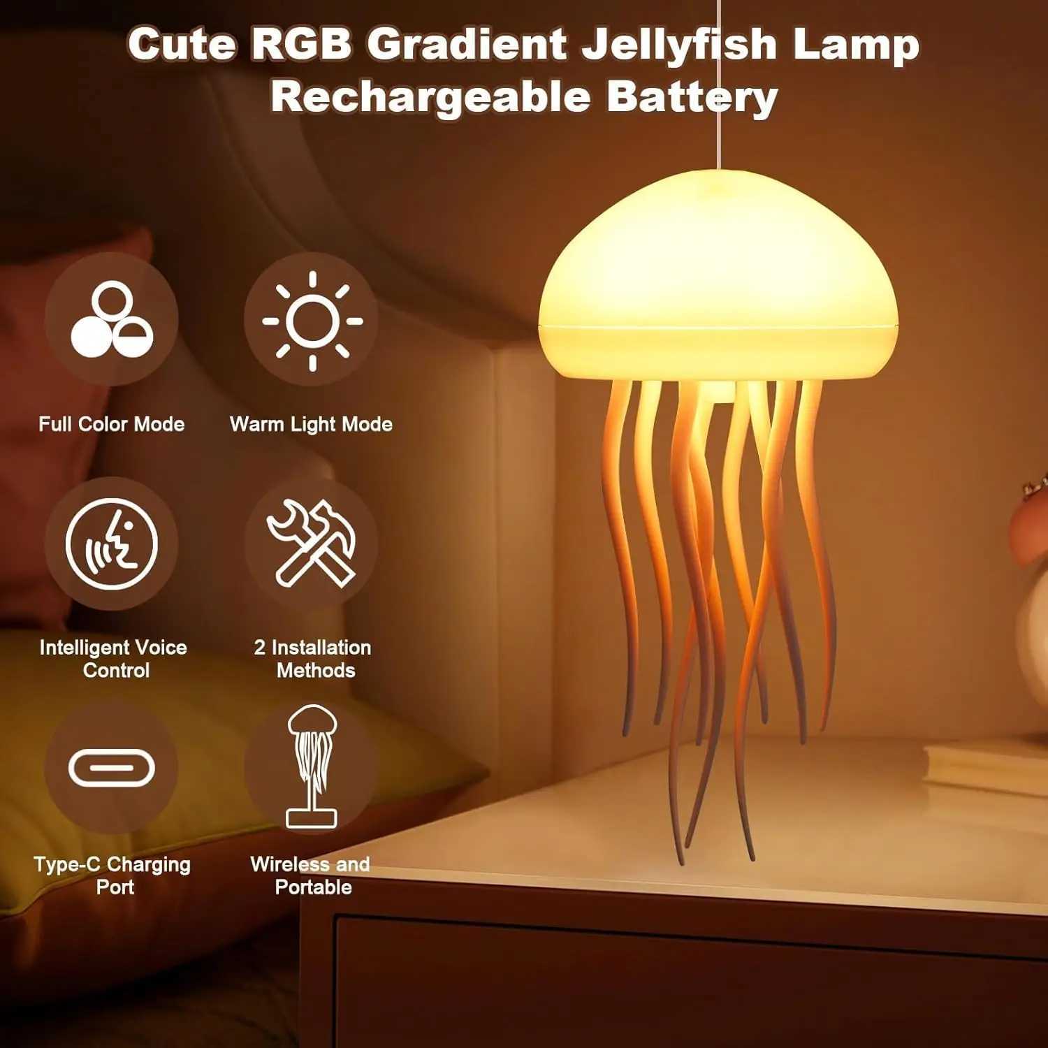 4 Modes 7 Colors Gradient Table Atmosphere Night Light with Dancing Legs for BedroomXJ250703