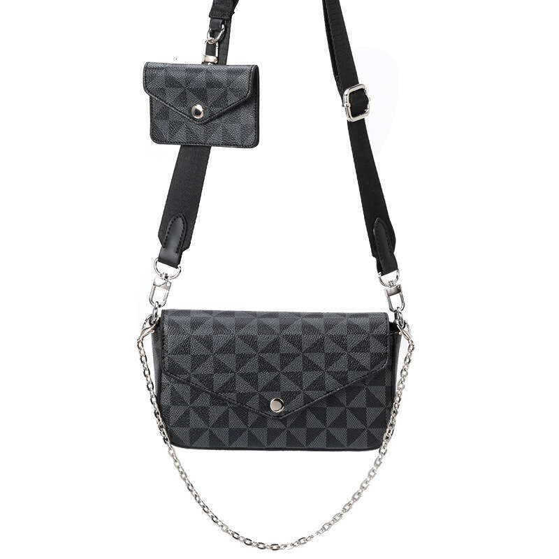 Lanjia Lacel Urwebin New Bags Niche Design Women S Printed Plaid Chain Square Spring Summer Versatile Two Piece Set Small Single Shoulder Crossbody Ba
