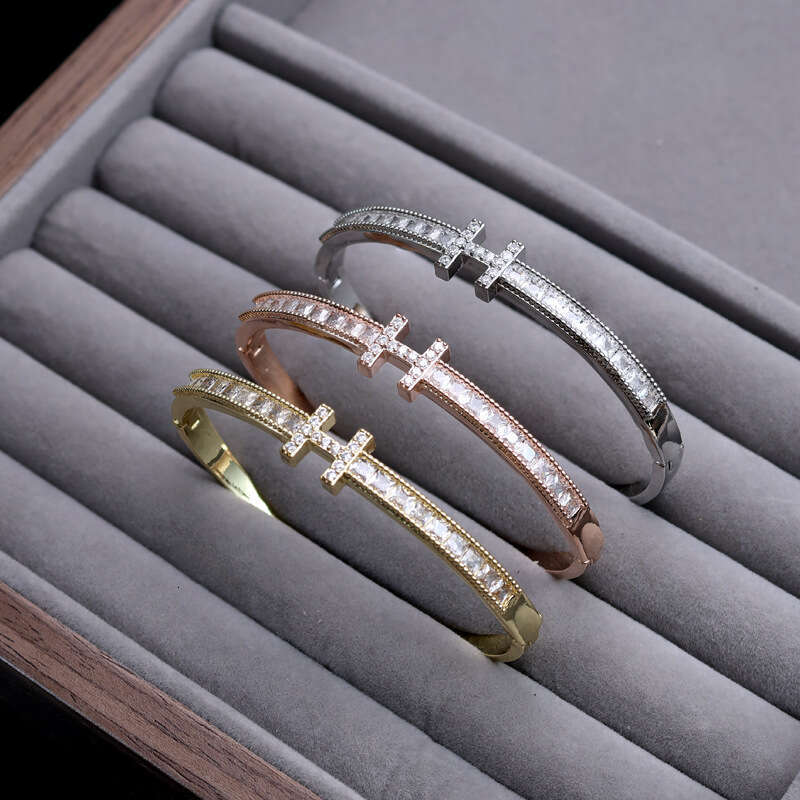 2025 INS new hot selling luxury jewelry designer bracelet with letter H plated 18 gold and diamond studded buckle high-end exquisite and versatile OL 