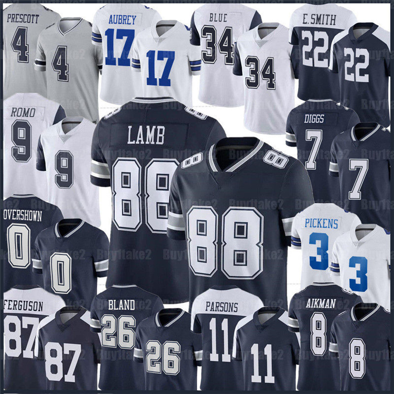 CeeDee Lamb Dak Prescott Micah Parsons Football Jersey George Pickens Trevon Diggs Jaydon Blue DeMarvion Overshown Brandon Aubrey Emmitt Smith Ezeiruaku Booker