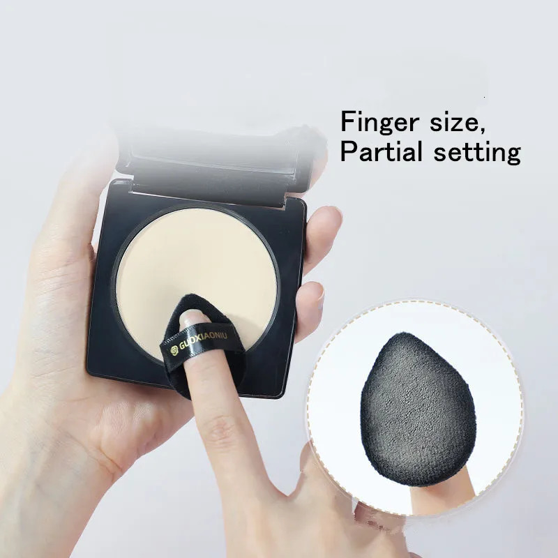 GUOXIAONIU 5pcs Black Mini Cosmetic Puffs Detail Makeup Sponges Loose Powder Highlighter Foundation Blender Applicator 250625