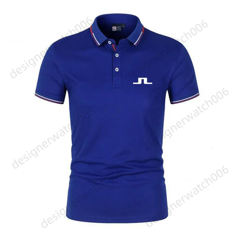 Men's Polos Golf Designer T Shirt For Men's Summer Quick Dry Breathable Polo Shirt Fashion Short Sleeve Tops J Lindeberg Golf Shirt Men's T-Shirt 9df