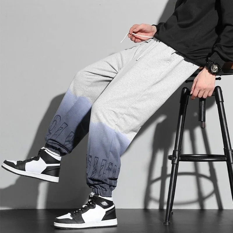 Man Sports Pants Summer Sweatpants for Men Hiphop Cropped Trousers Thin Jogging Original Clothing Korean Y2k In 250704