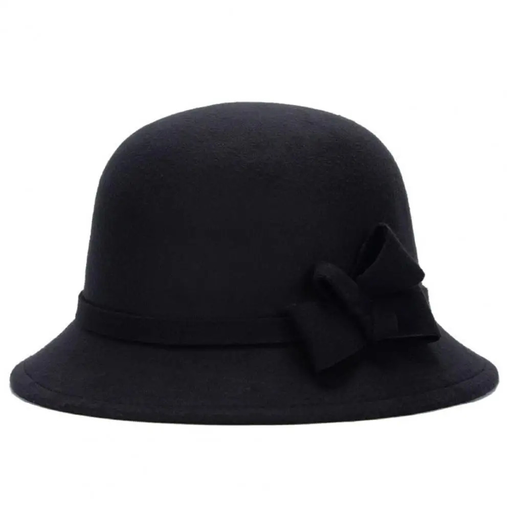 Autumn Winter Woolen Top Hat Womens British Hepburn Style Fisherman Hat Elegant And Fashionable Versatile Church Wedding 250701