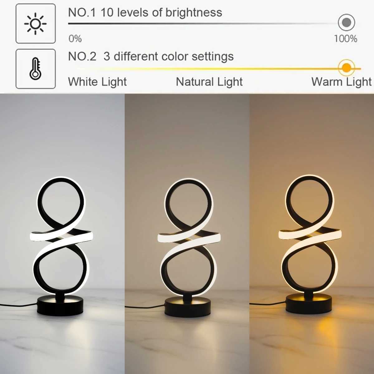 LED table lamp - dimmable bedside reading light artistic decoration suitable for bedrooms study rooms and living roomsXJ250703