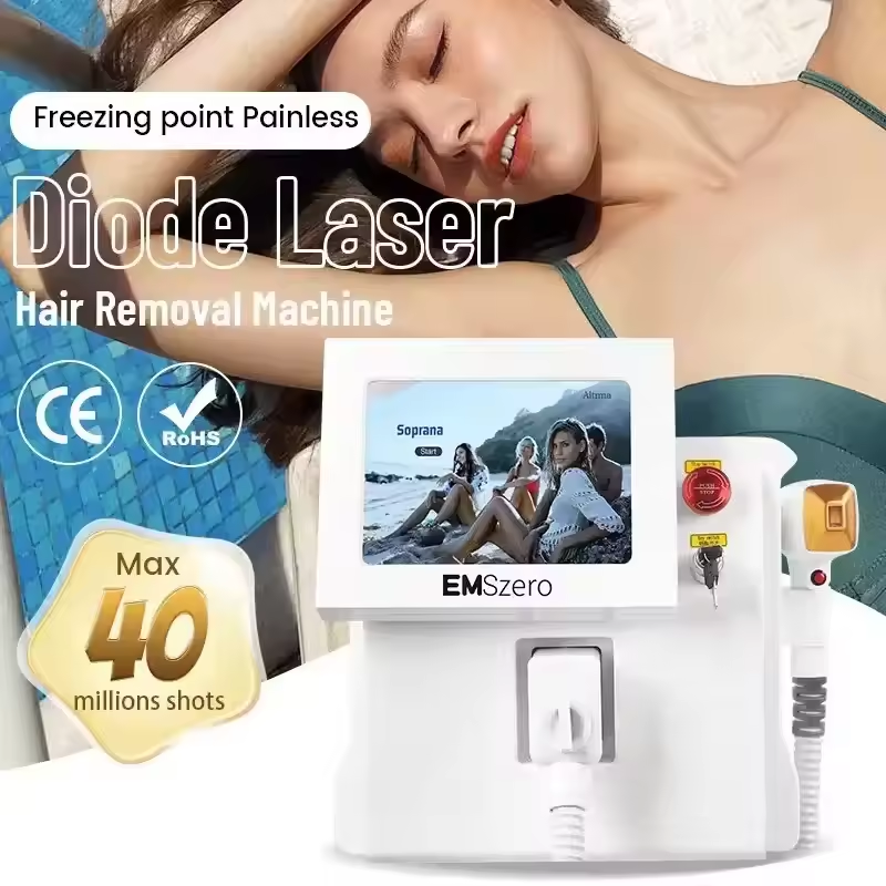 3000W Ice Platinum Diode Laser Epilator 755 808 1064 Facial Painless Hair Removal Machine 3 Waves Factory Price