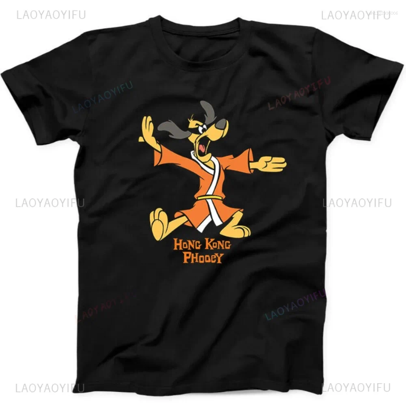 Men's T Shirts Arrival Hong Kong Phooey Novelty Printed Cotton Tees Fashion Casual Streetwear Hip-hop Hipster Loose O-neck Tshirt