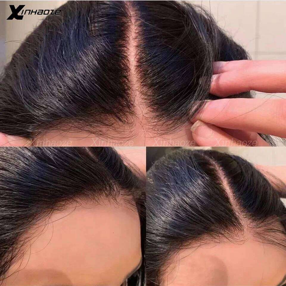 Glueless Base Full Wig Bangs Brazilian Silky Straight 360 Lace Human Hair Fringe Wigs with Silk Top